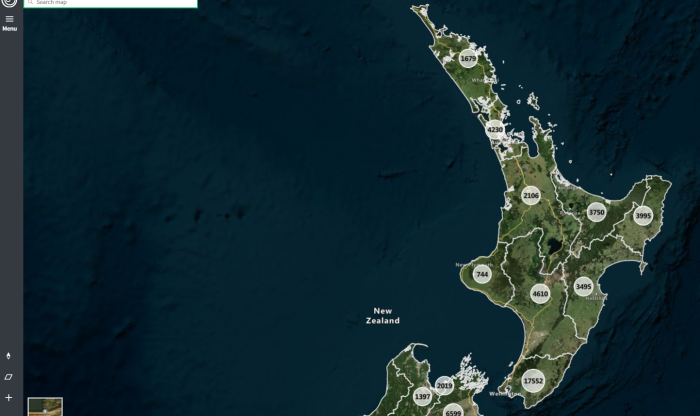 Natural hazards portal claims map