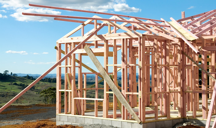 Timber framing of a house