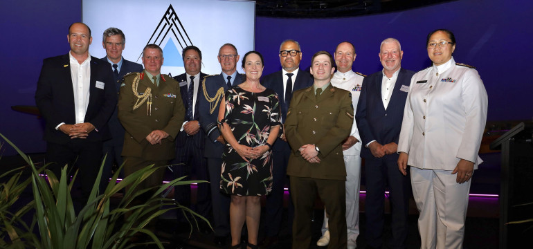 A group of people at the awards